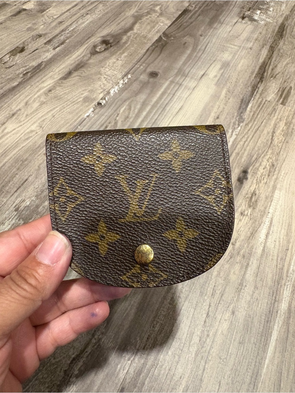 Louis Vuitton Monogram Canvas Coin Case in Brown and Gold